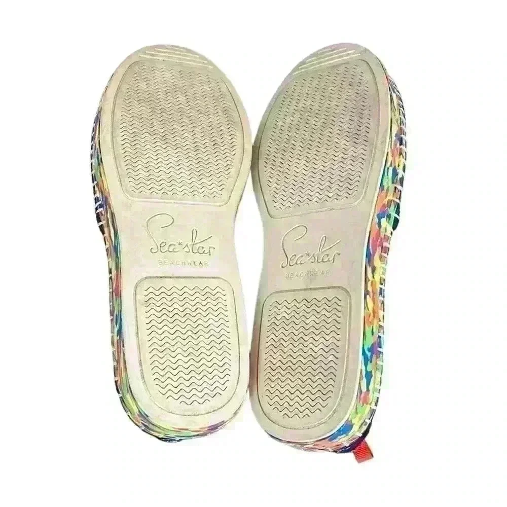 SEA STAR Beachcomber Woman’s Navy Blue Flats Slip on Espadrille Sandals Size 9​